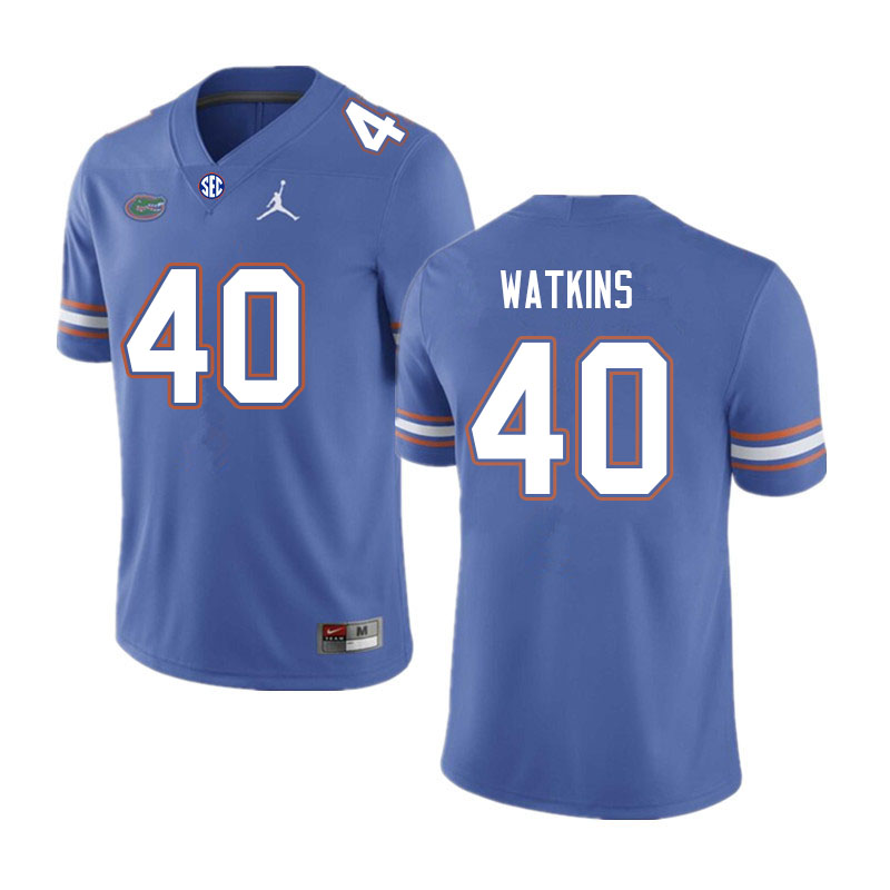 Men #40 Jacob Watkins Florida Gators College Football Jerseys Sale-Royal